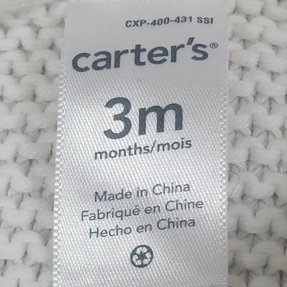 Carter's Hooded Cardigan Sweater w/‎ Ears - Girl's Newborn